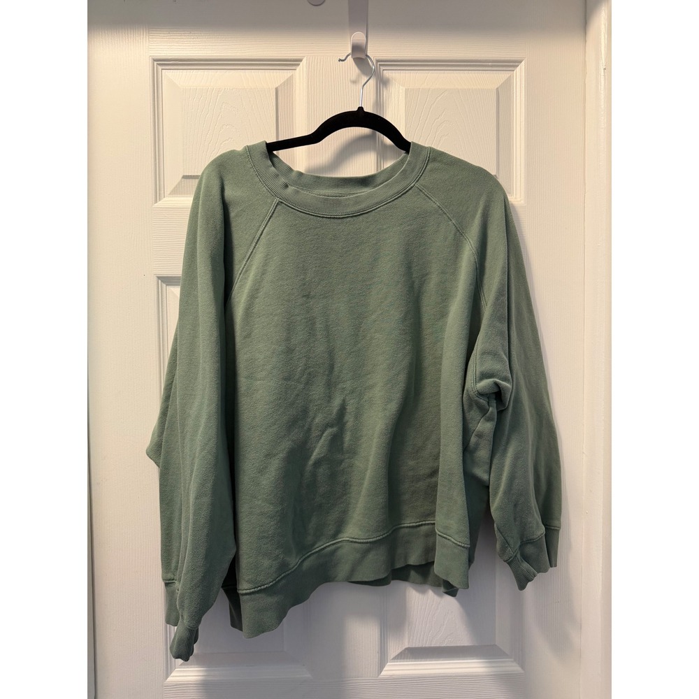 Old Navy SoComfy Sweatshirt Womens XXL Sage Green Raglan Crew Neck Pullover
